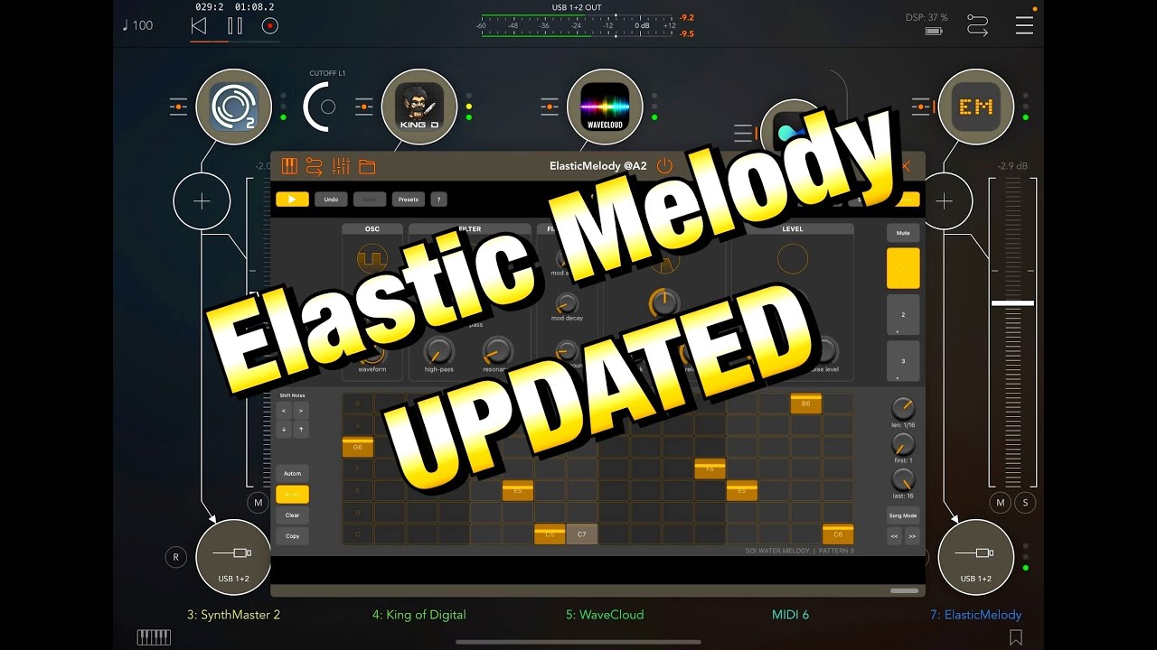 Elastic Melody - Epic New UPDATE - MIDI In MIDI Out & More - Tutorial for the iPad