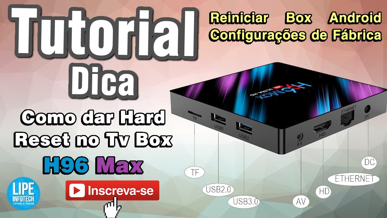 Como fazer Hard Reset no H96 MAX | Reiniciar configurações de fábrica no tv box android #Tutorial