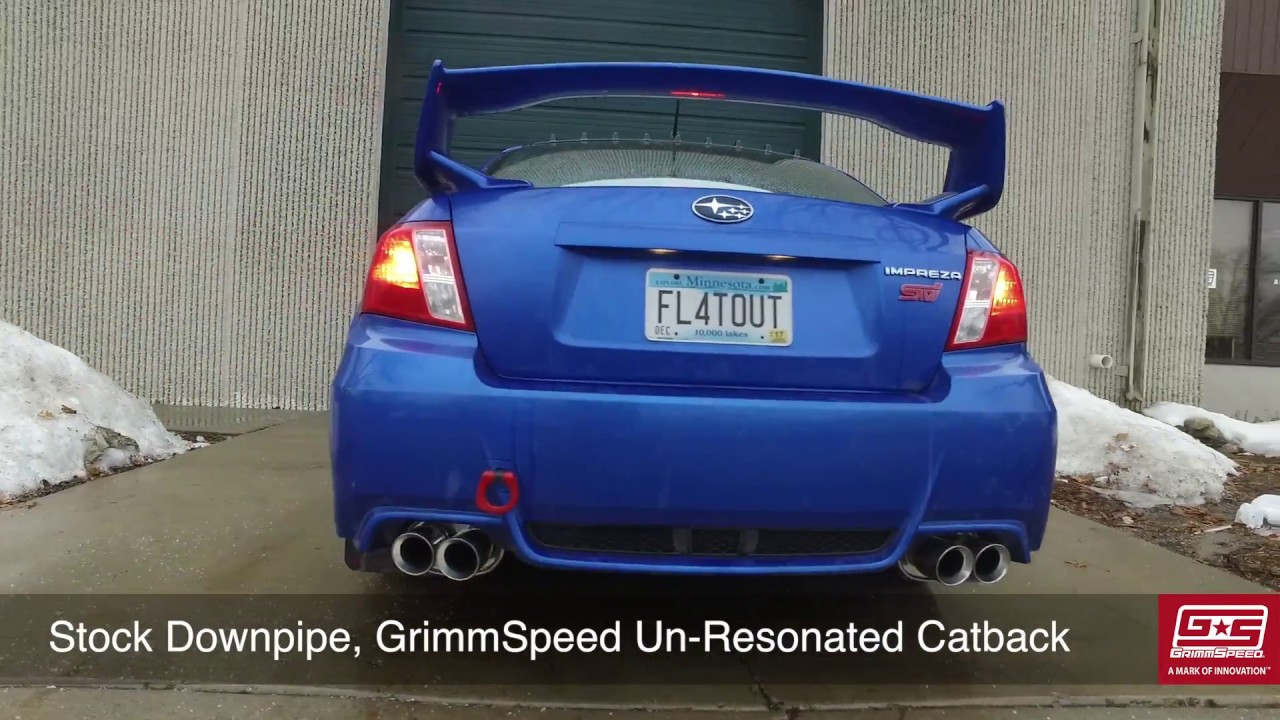 GrimmSpeed Un-Resonated Catback Exhaust - 11-17 STI Sedan, 11-14 WRX Sedan