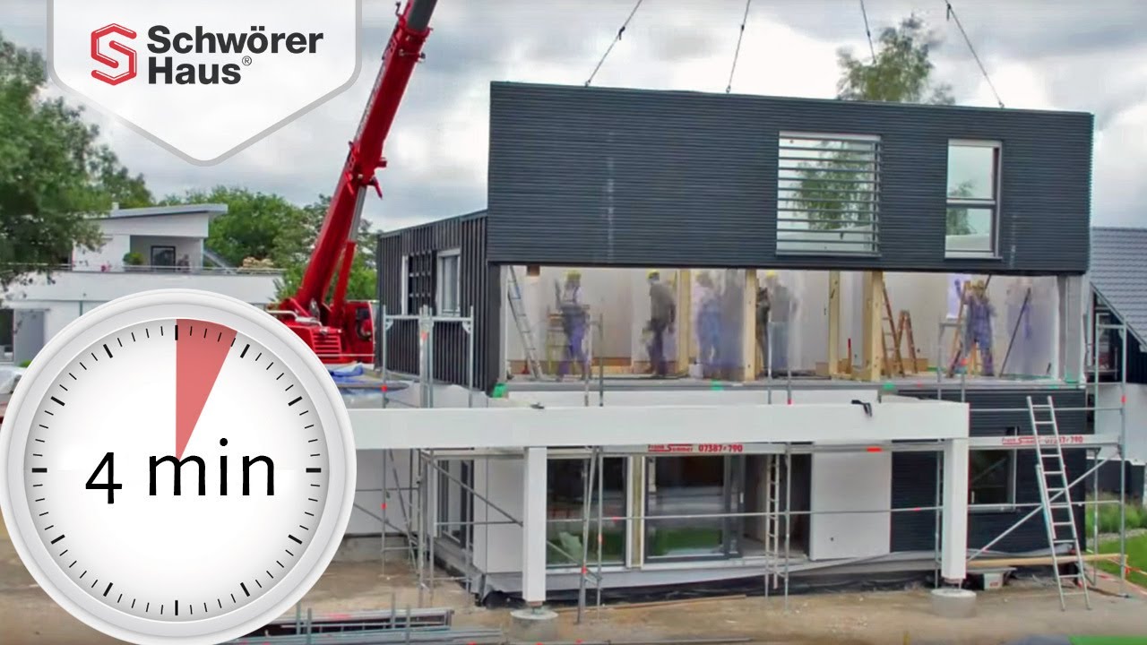 Zeitraffer Fertighaus von SchwörerHaus - SCHÖNER WOHNEN Hausbau