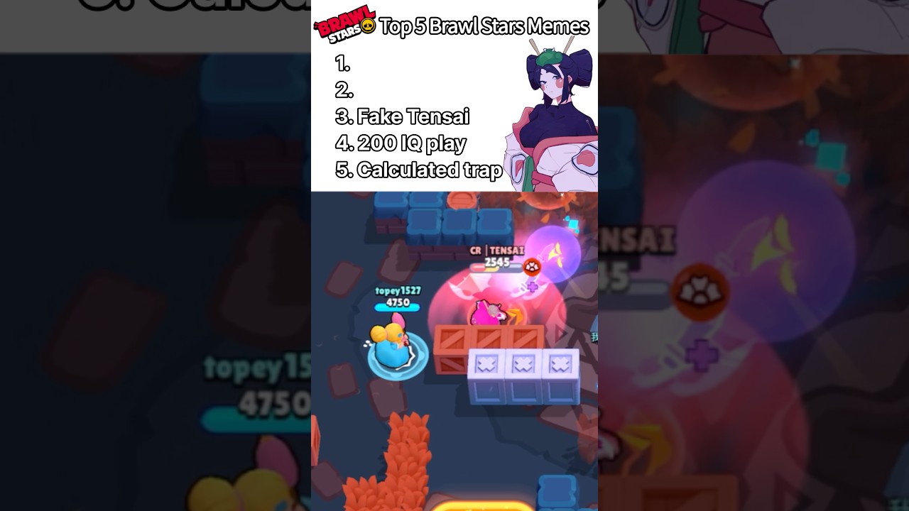 Топ-5 мемов по Brawl Stars, эпизод 60 #brawlstars #brawlstarmemes #brawl #memes