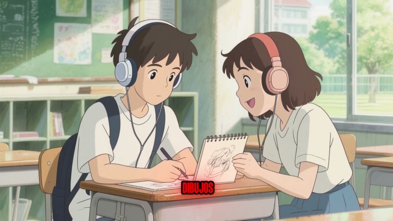 “El paraguas que unió dos corazones 🌸 | Historia de amor juvenil (Estilo Ghibli)”