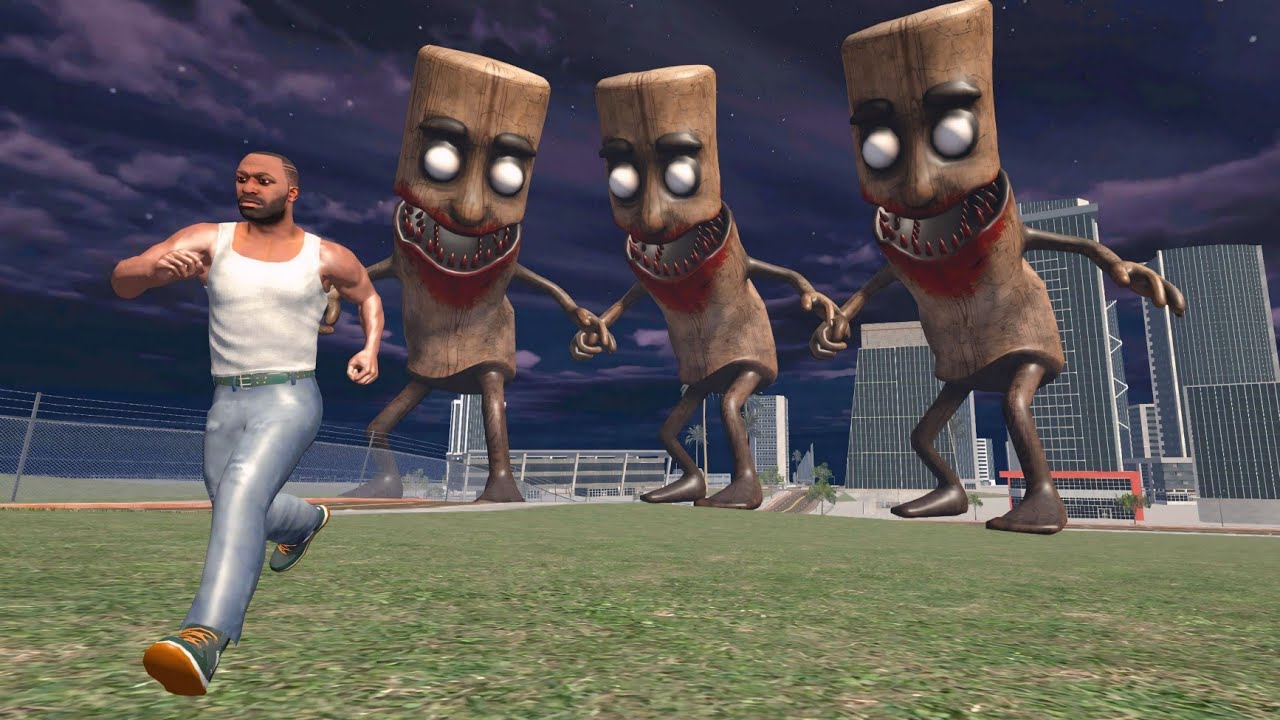 Franklin Fight Giant Zombie Tung Tung Sahur In INDIAN BIKES DRIVING 3D