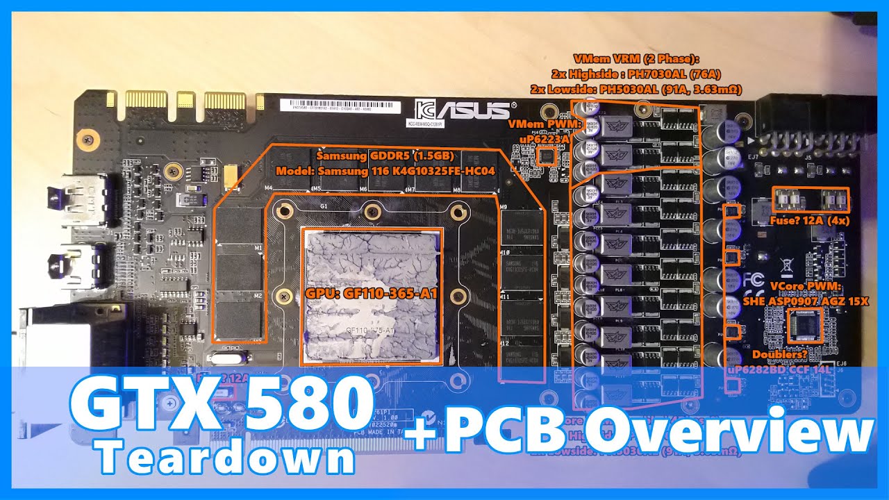 ASUS GTX 580 DirectCU II Teardown and PCB Overview