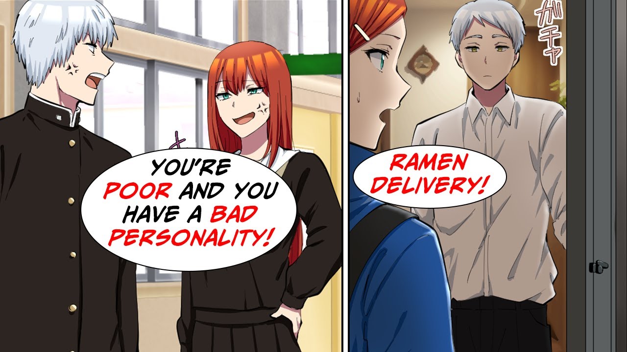 Stuck up rich girl delivers ramen to me... [Manga Dub]