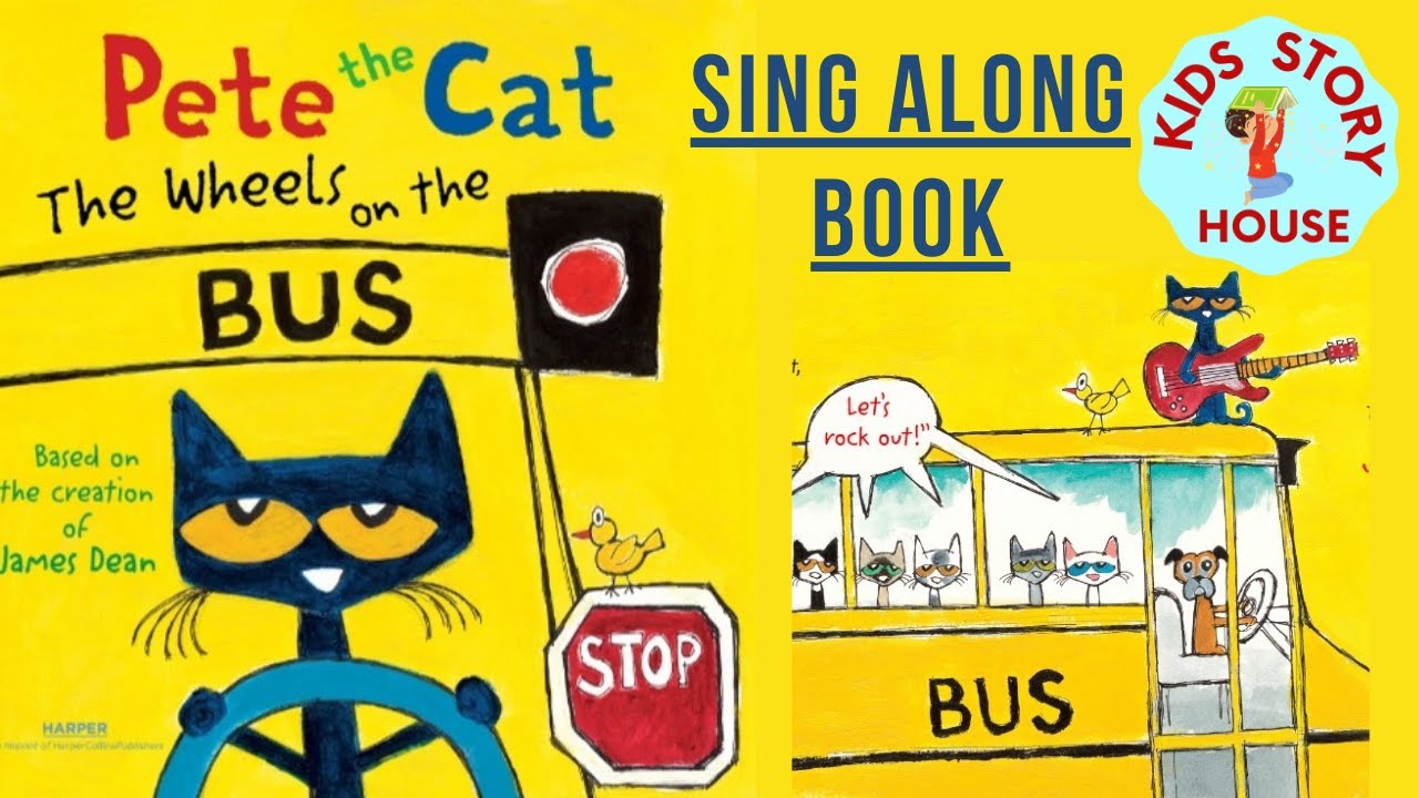 Pete the Cat The Wheels on the Bus | Nursery Rhymes | Kids Sing-Along | Preschool Learning |