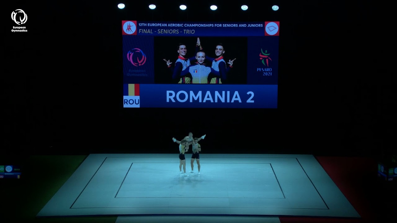Teodora CUCU, David GAVRILOVICI & Daniel TAVOC (ROU) - 2021 Aerobics European silver medal, trios