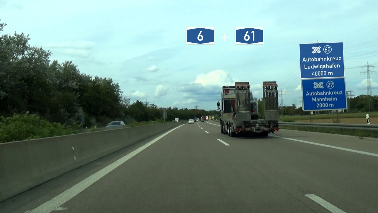 🇩🇪 A6 + A61: Autobahnring Mannheim-Ludwigshafen ↺ (3,5x)