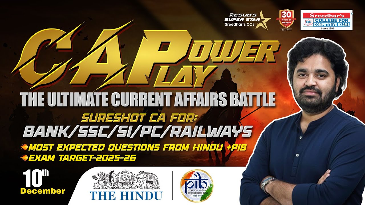🔴premiere | Daily Current Affairs in Telugu | Dec 10th | Latest & Important News | PHANI SIR