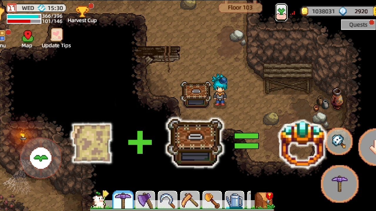Trick on How to Get the Power Of Light in Occult Cave | Harvest Town