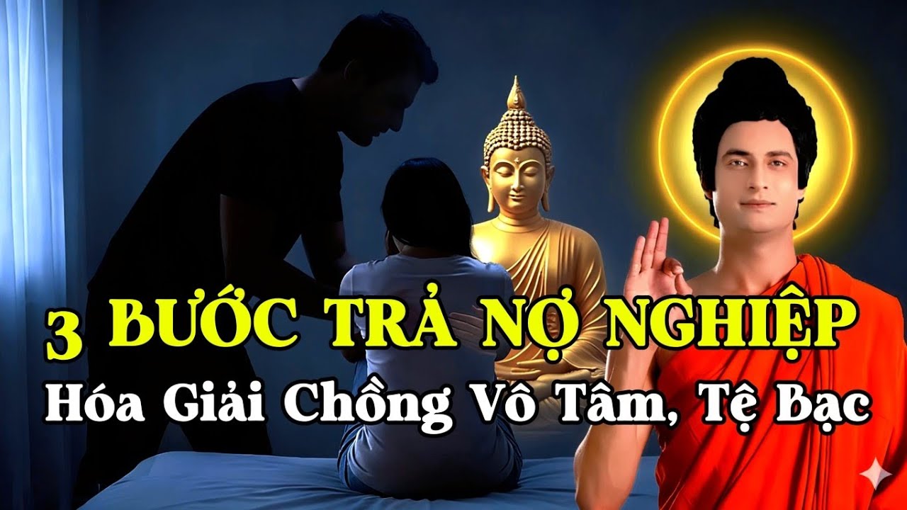 Lời Phật Dạy: 3 Bước Hóa Giải Nghiệp Chồng Con:Ai Đang Khổ Tâm Hãy Làm Theo, Gia Đạo Tự Khắc Bình An