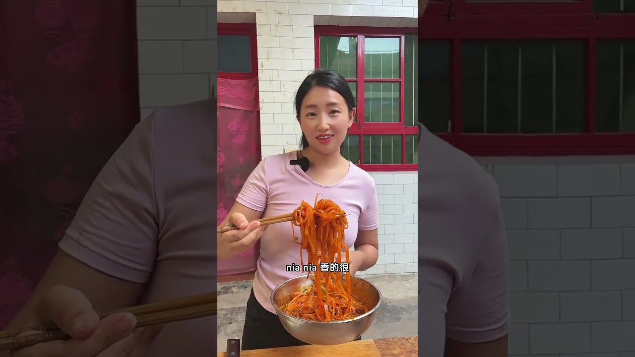 幹煸皮帶面陝西八大怪，Dry Stir Fried Belt Noodles Shaanxi Eight Monsters#fyp #youtube #country