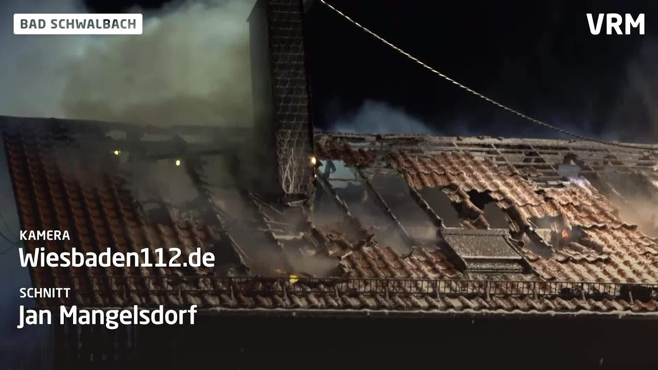 Dachstuhlbrand in Bad Schwalbach