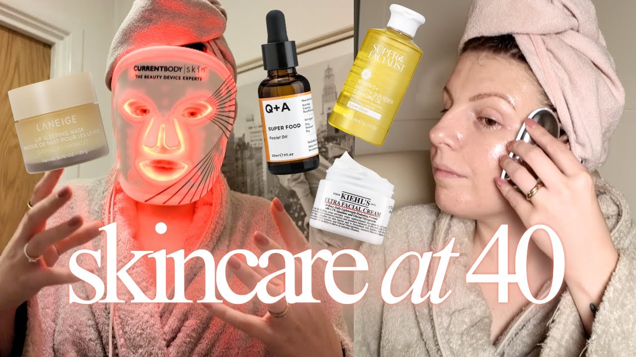 My 40+ Evening Skincare Routine | Red Light Therapy & Microcurrent Devices