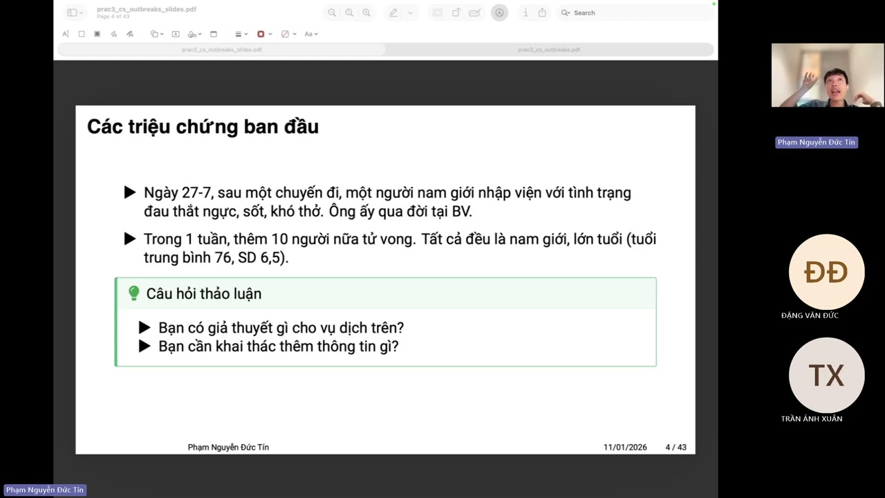 Thực hành Các phương pháp phân tích dữ liệu cơ bản trong vụ dịch p2