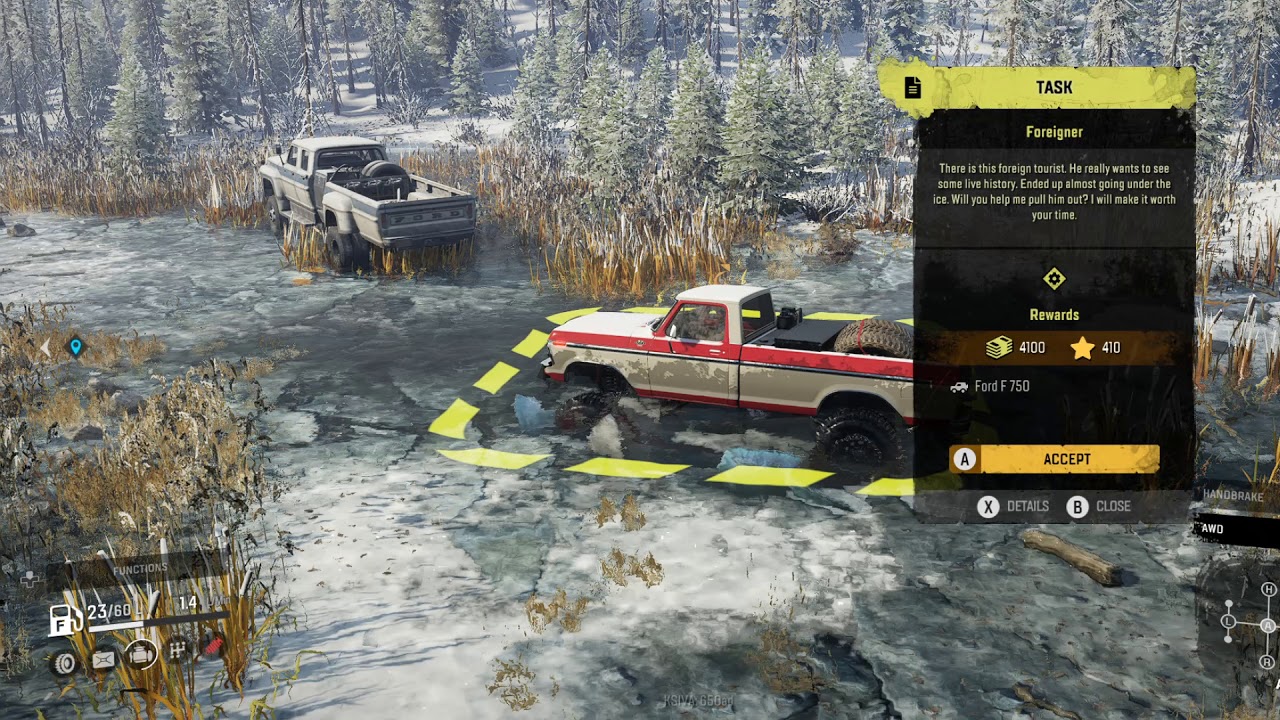 Location of the new F-750 in Snowrunner