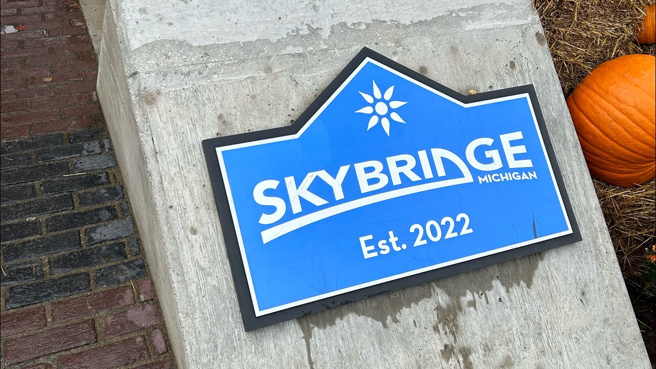 Skybridge Boyne Mountain Michigan #bridge#pedestrian#longest#Michigan 