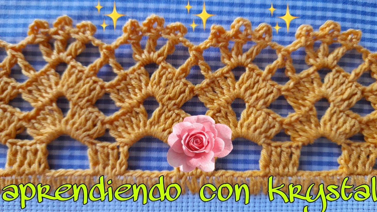 orilla para servilleta #51/ punta vuelta y vuelta muy facil y original 🥭🦋🌷🌻