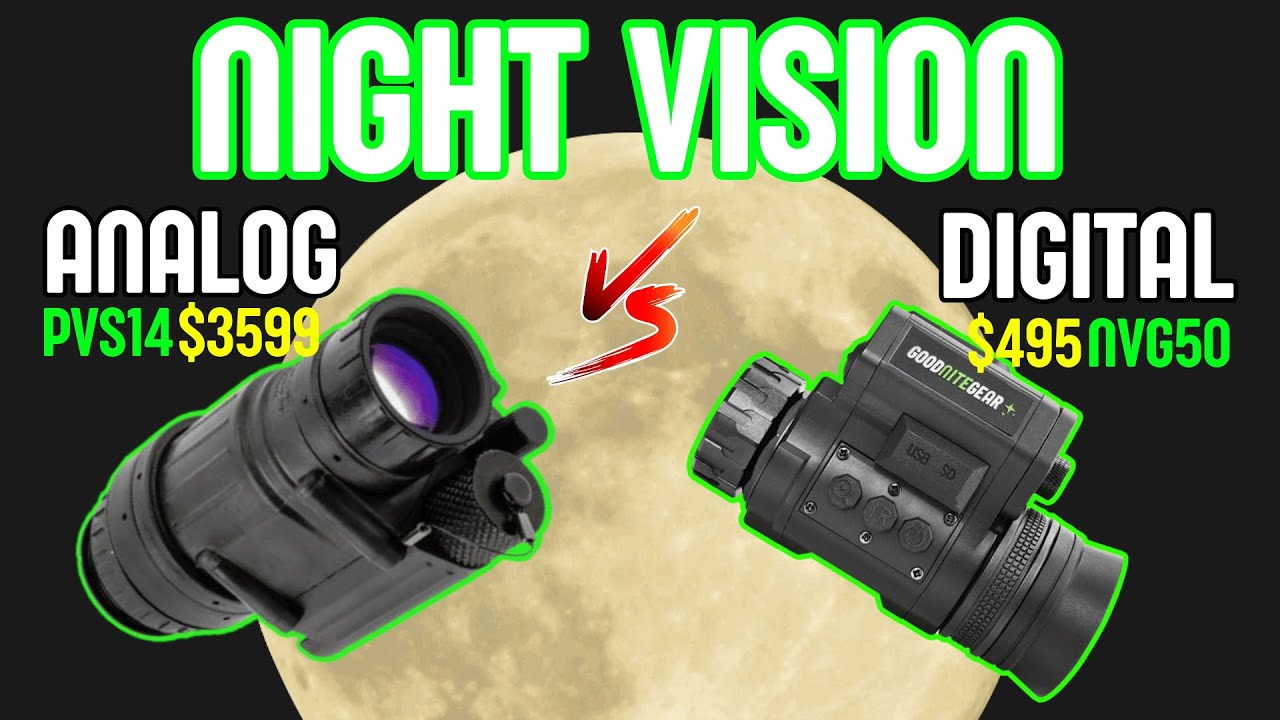 Analog vs Digital Night Vision - $3600 Gen 3 PVS14 vs $500 NVG50