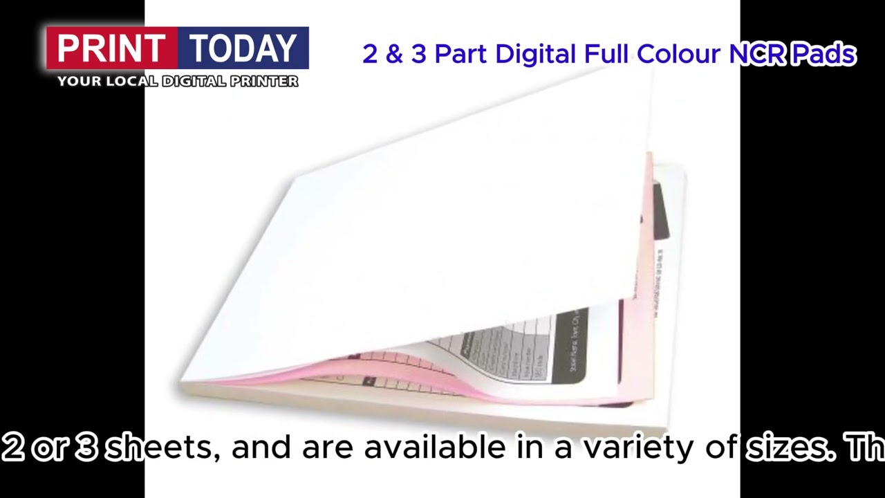 2 & 3 Part Digital Full Colour NCR Pads | Print Today