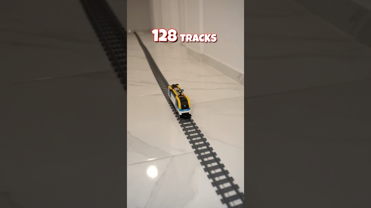 Lego Train Tracks But They Double Each Time #lego #train #satisfying