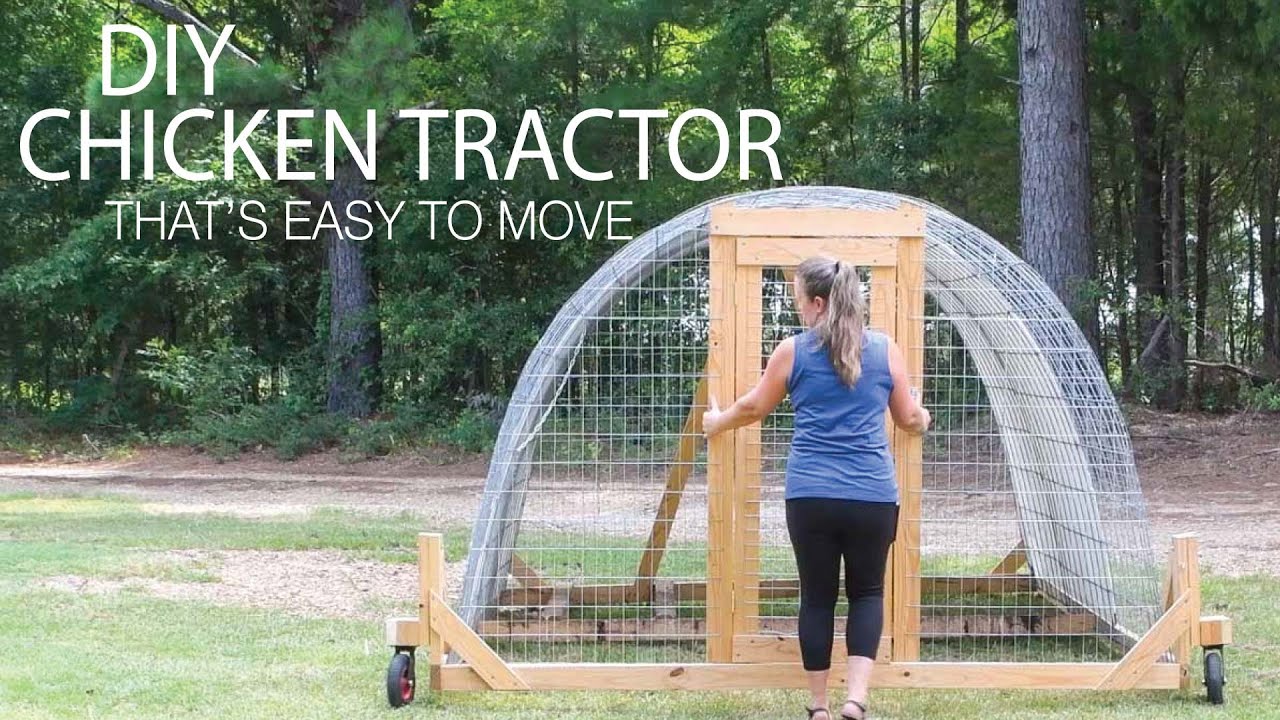 Large DIY Chicken Tractor that's Easy to Move