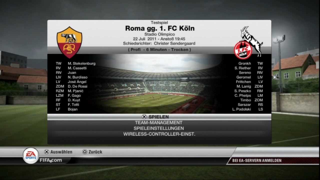 Let's Play FIFA 12 #002 [Deutsch] [Full-HD] - 1. FC Köln vs. AS Rom