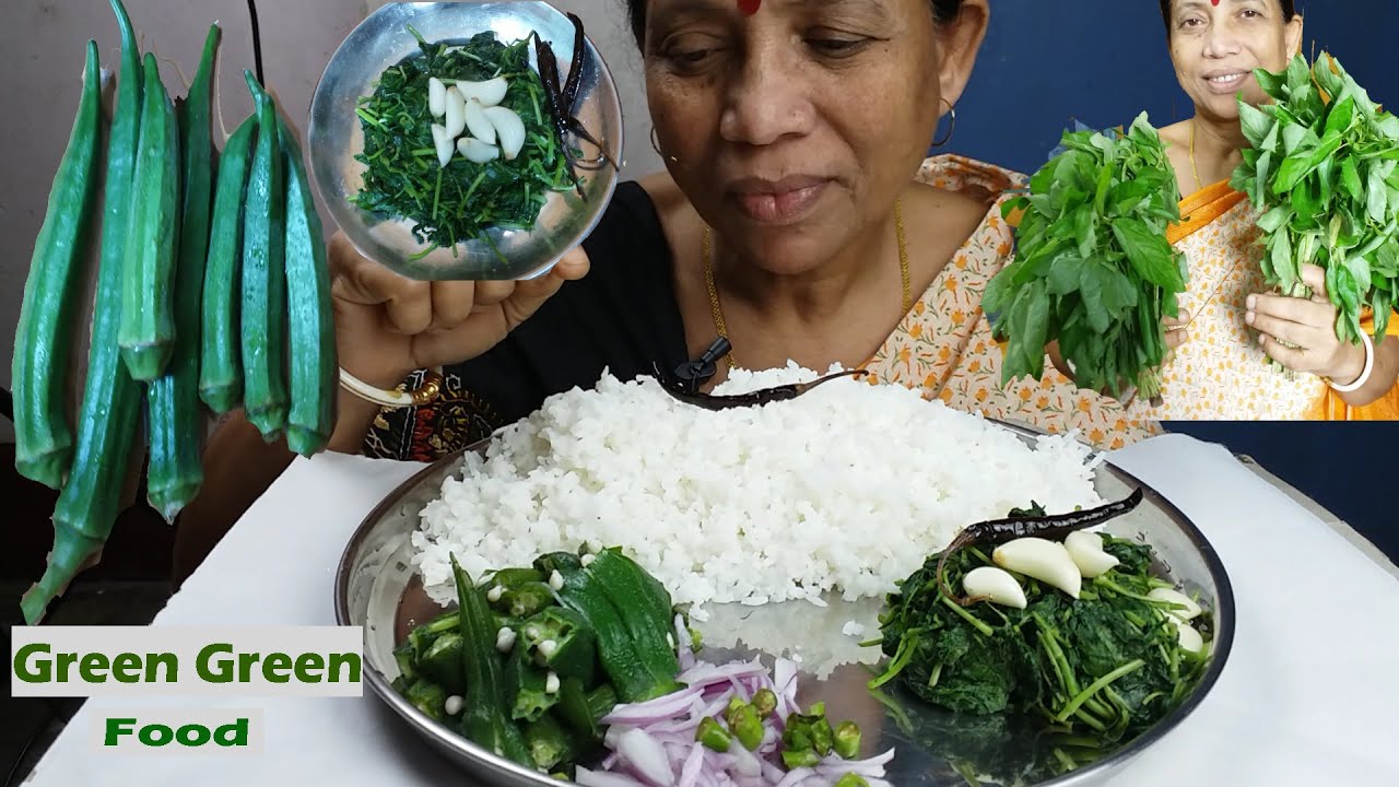 Food eating show Green Green Indian Healthy Food Mukbang