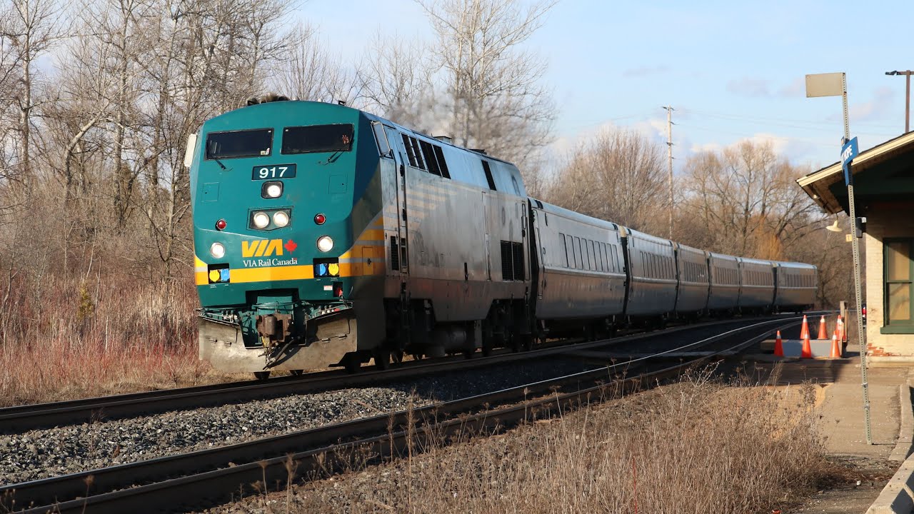 [4K] Train Action at Port Hope VIA Station | 4/08/22