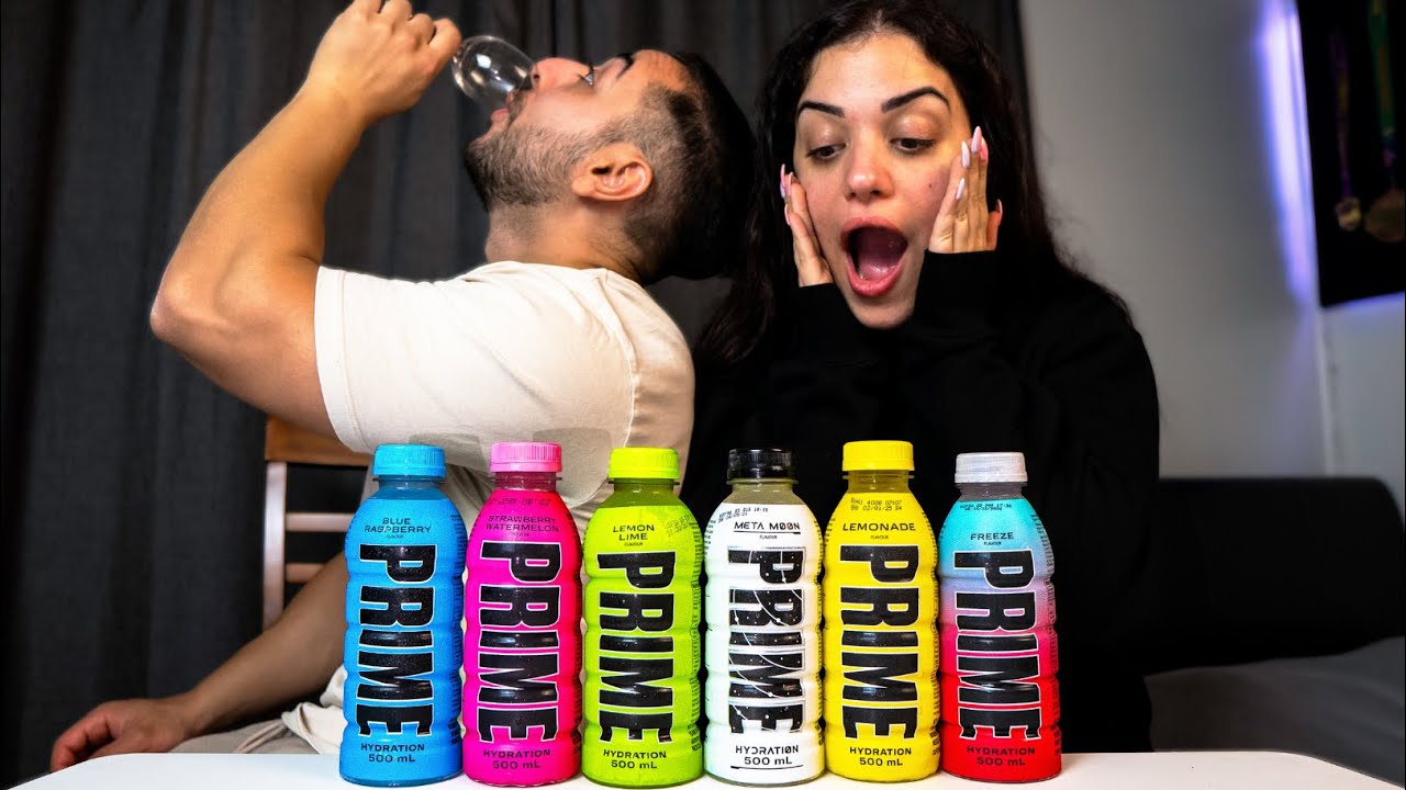 Australian Couple Taste Test PRIME HYDRATION!