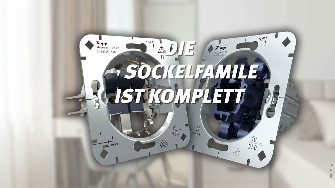 Zeit sparen in der Elektroinstallation | Neuer Schaltersockel von Kopp