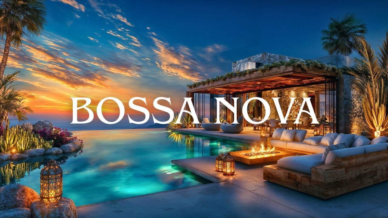 Seaside Hotel Sunset 🌊 Relaxing Bossa Nova Jazz Music for Work, Study, Stress Relief | Ocean Breeze