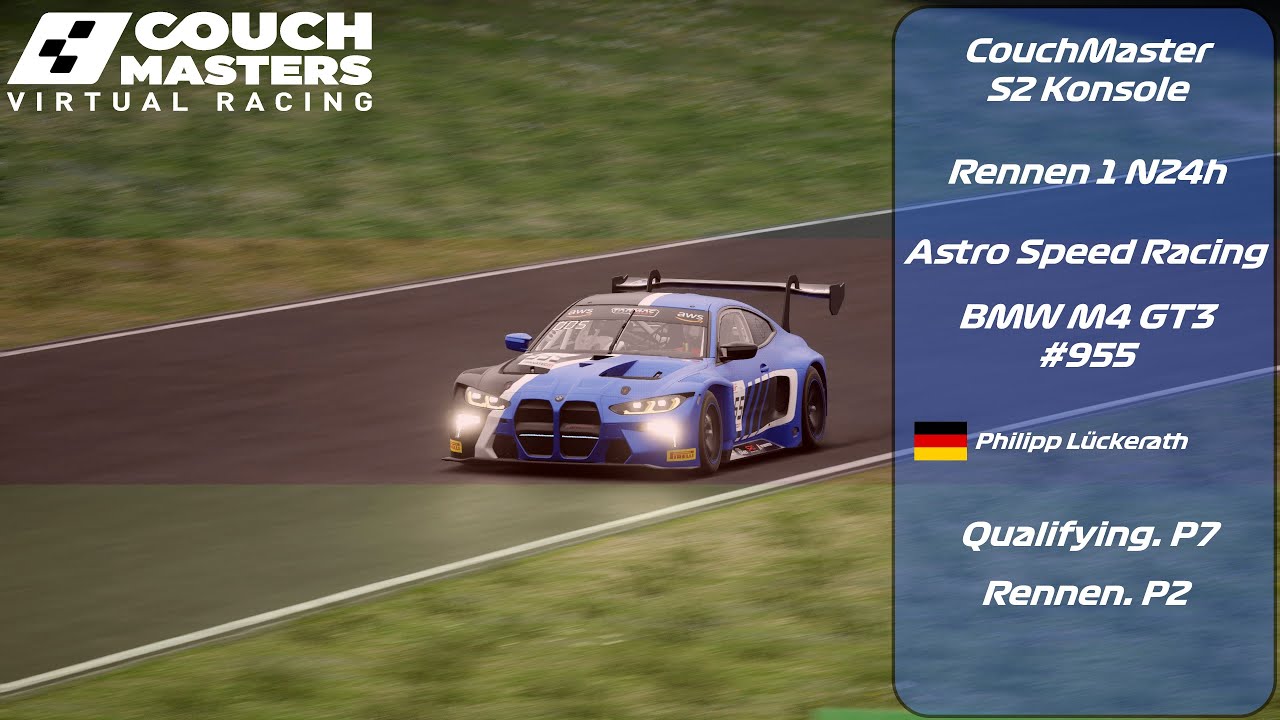 ACC / Couchmasters Konsole S2 / Rennen 1 N24h / Astro Speed Racing / BMW M4 GT3