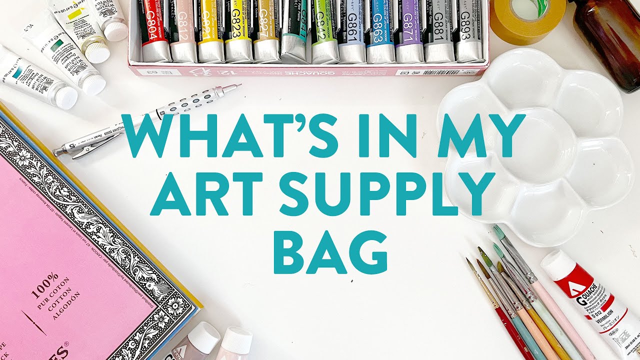 What’s in my Art Supply Bag? (best gouache supplies according to a pro artist!)