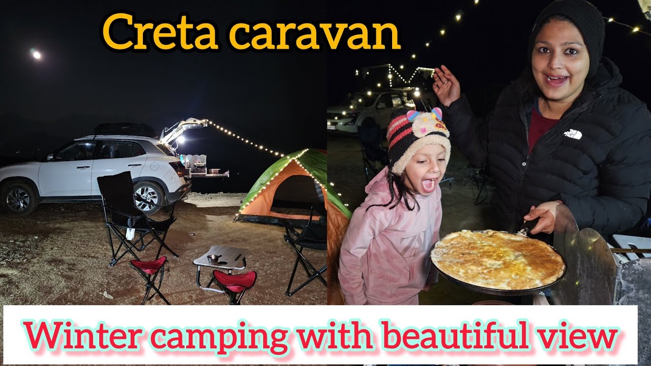 Aaj banaya aalu paneer apne caravan mai Winter Camping with @Ghumakkadbugz @Himachalifamily5