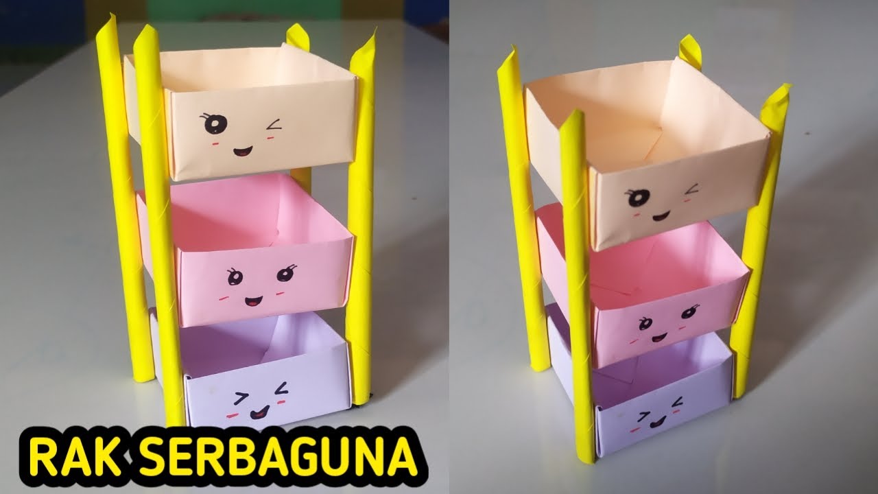 Miniatur Rak Serbaguna | Cara Membuat Rak Serbaguna | DIY Rak Serbaguna Kertas