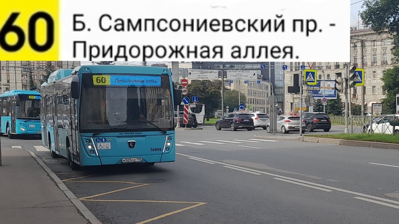 Автобус 60. Большой Сампсониевский пр. - Придорожная алл.