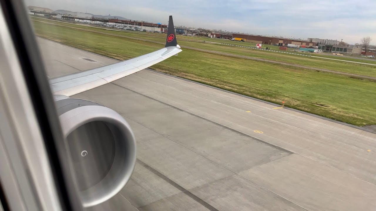 Air Canada Boeing 737 MAX 8 Cloudy Morning Takeoff from Montréal Trudeau | YUL-YYZ