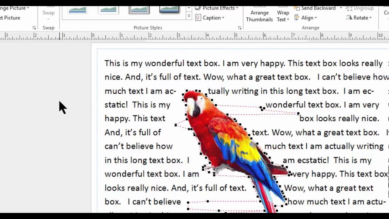 Publisher Wrapping Text around an Image