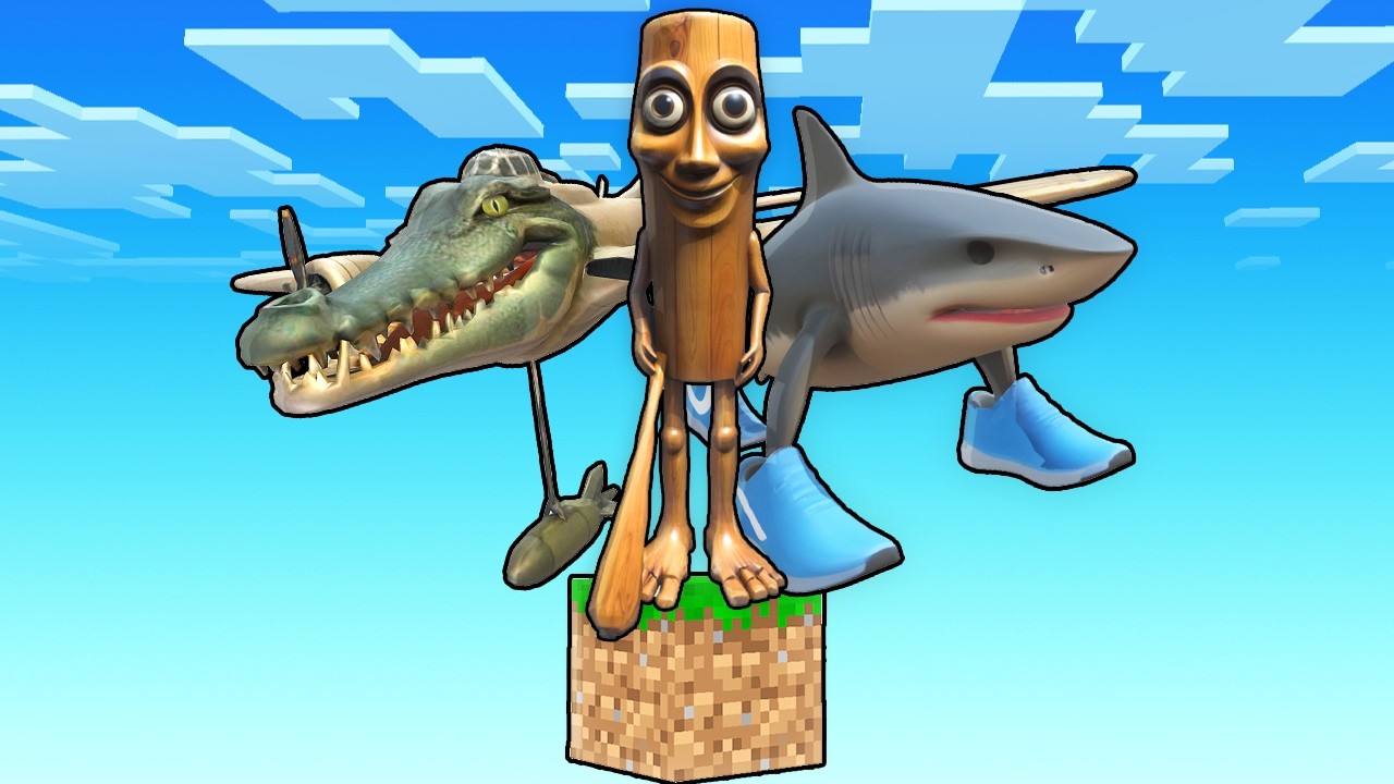 TEK BLOKTA TUNG TUNG SAHUR OLDUK - Minecraft