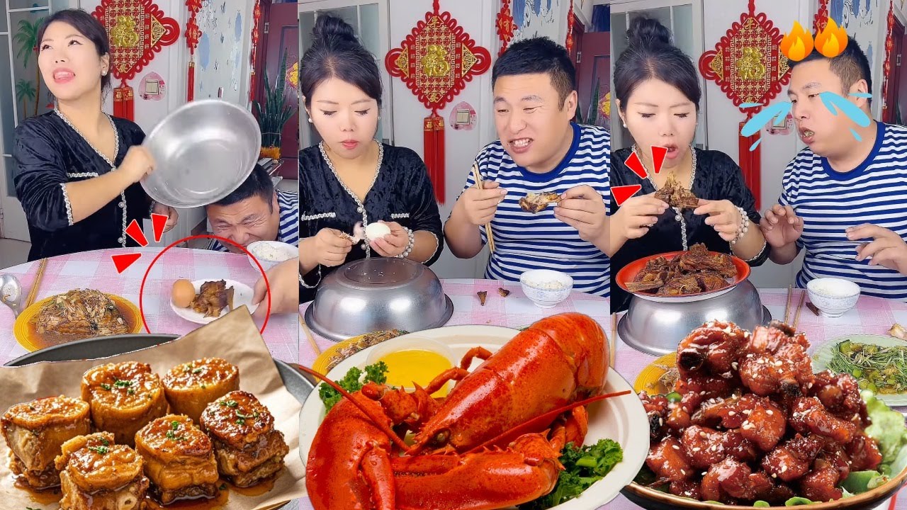 蠢老公不知好歹偷鸡蛋吃，不料被我全部目睹还换成了大盘排骨，最后老公看到盘子里全是排骨，人都傻了