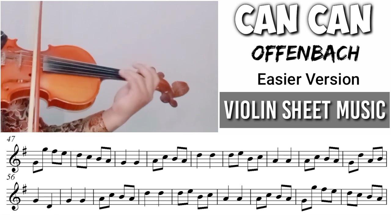 Free Sheet || Can Can - J Offenbach || Violin Sheet Music