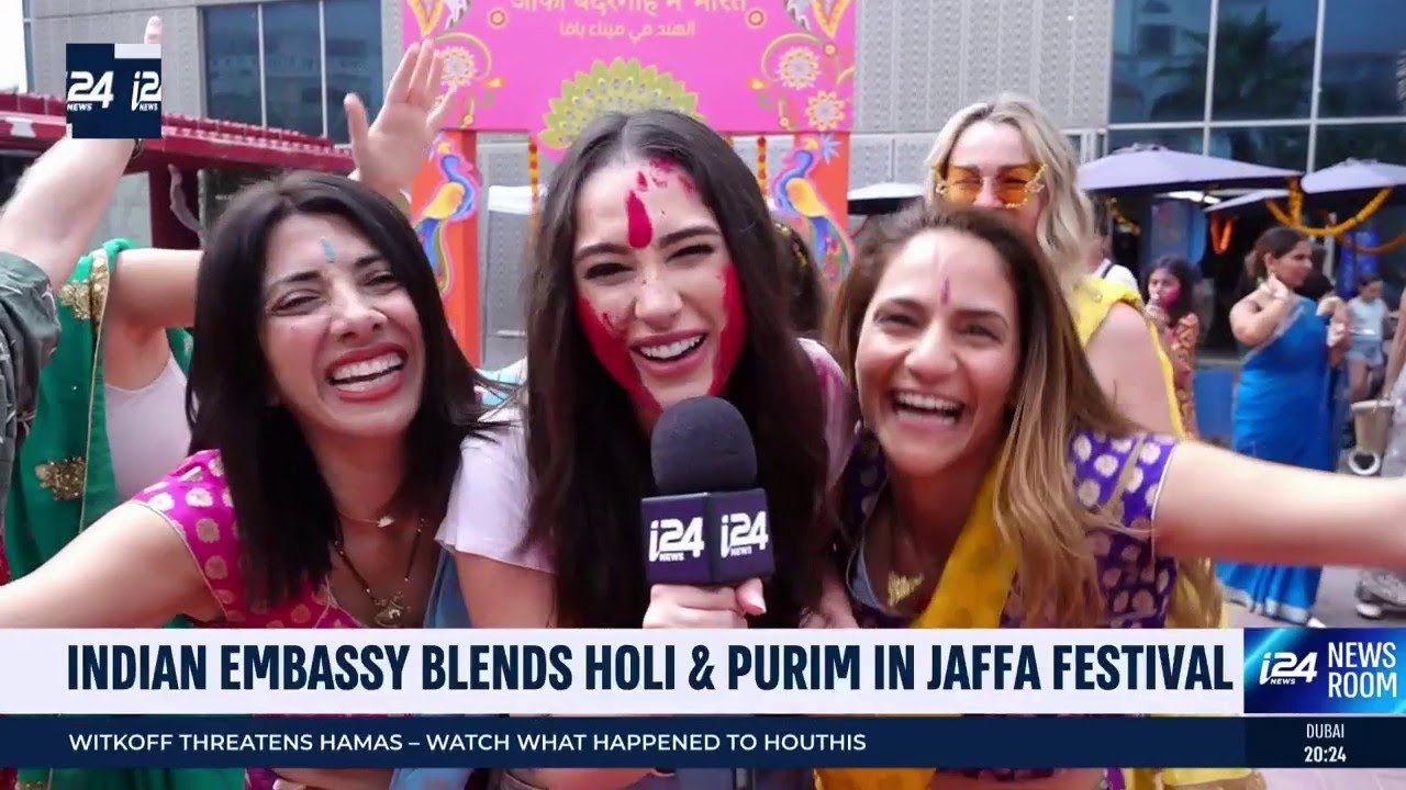 Indian Embassy blends Holi & Purim holidays in Jaffa festival
