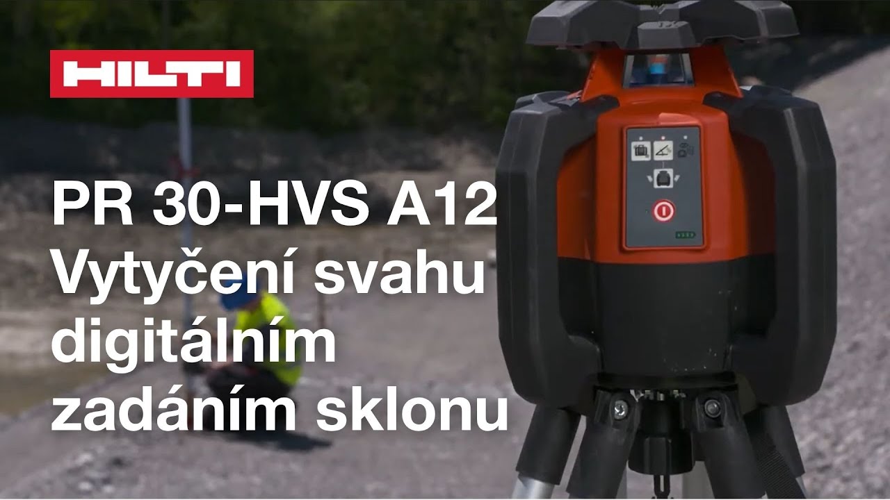 Hilti PR 30-HVS A12 - Jak vytyčit svah digitálním zadáním sklonu