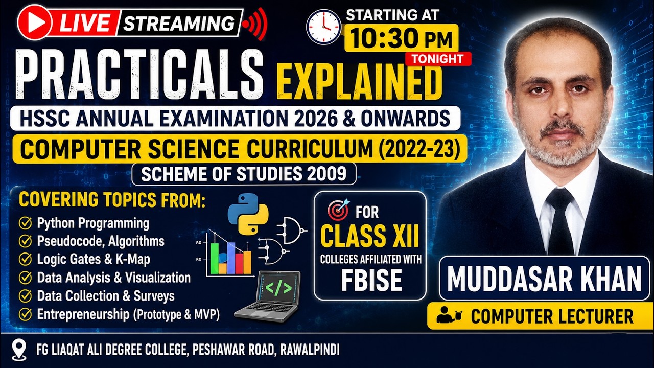 🔴 LIVE: Class XII Computer Science Practical Preparation 2026 | FBISE Students Must Watch