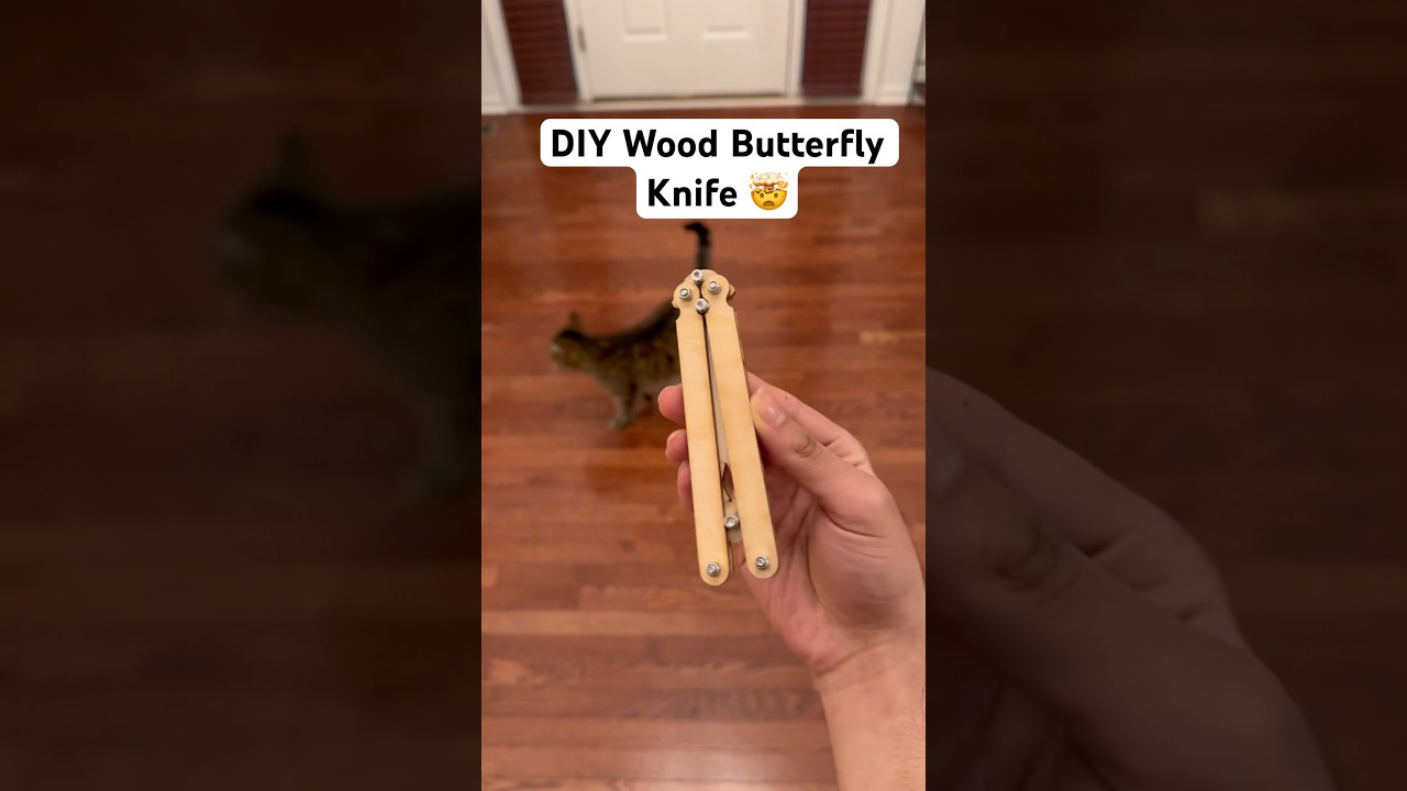 DIY Wood Butterfly Knife 🤯
