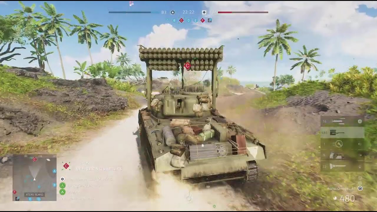 Battlefield V American Calliope Tank Turns The Tide of Battle to Win In Pacific