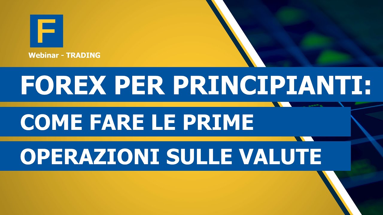 Forex per principianti: come fare le prime operazioni sulle valute