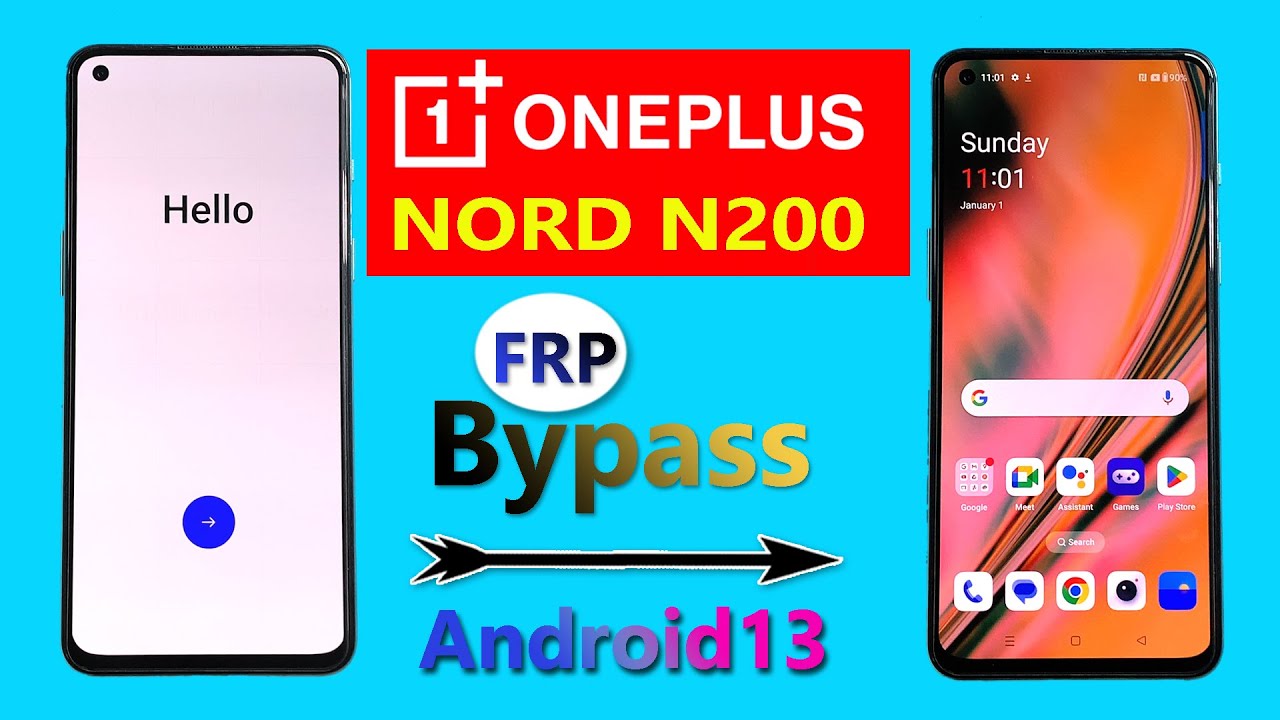 ONEPLUS NORD N200 5G FRP BYPASS ANDROID 13✅ ONEPLUS NORD N200 5G FRP/GMAIL/GOOGLE ACCOUNT BYPASS✅