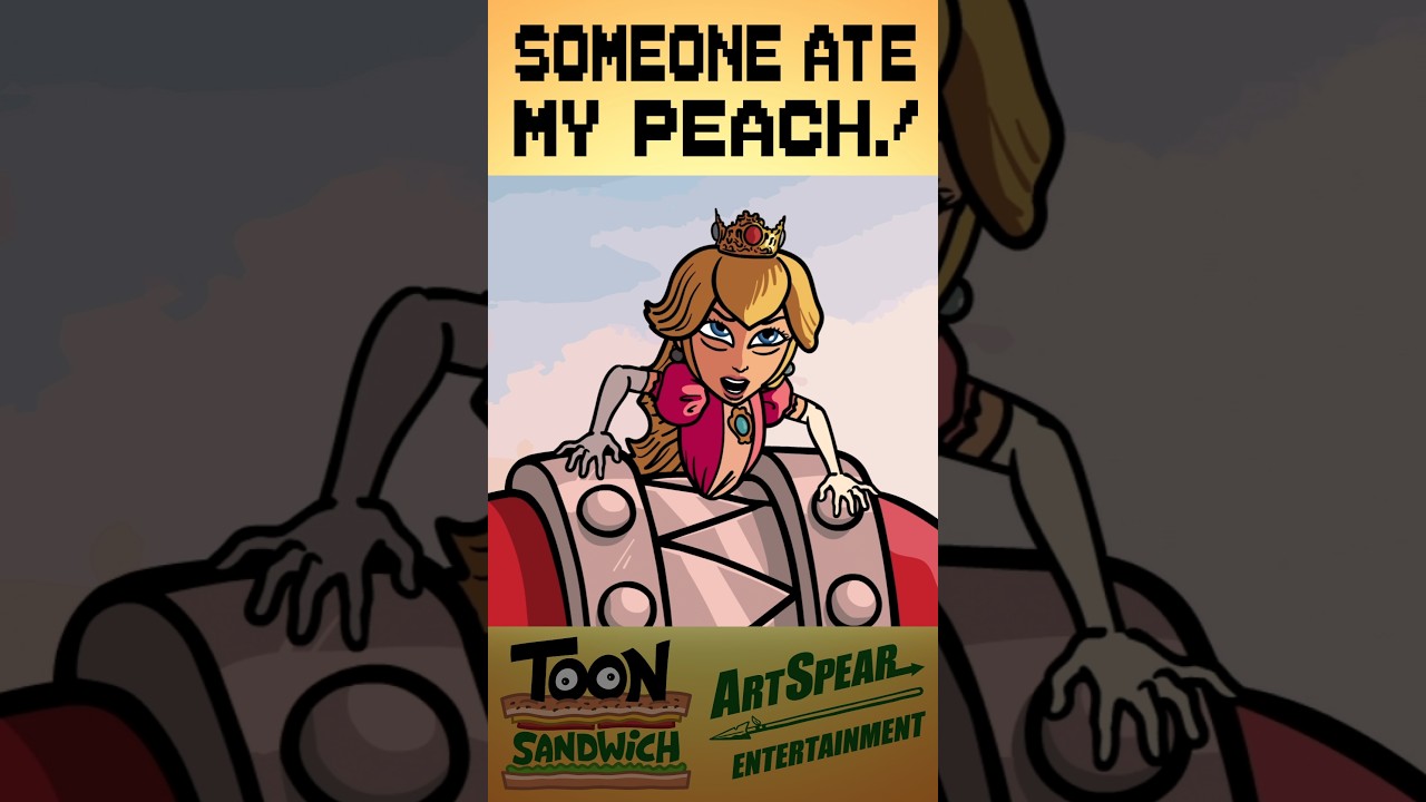 Princess Peach gets chomped! - TOON SANDWICH #mario #supermario #nintendo #funny #gaming